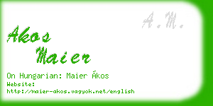 akos maier business card