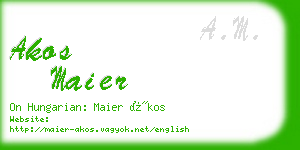 akos maier business card